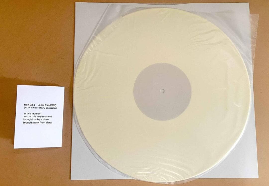 BEN VIDA - VOCAL TRIO [cream vinyl]限定200