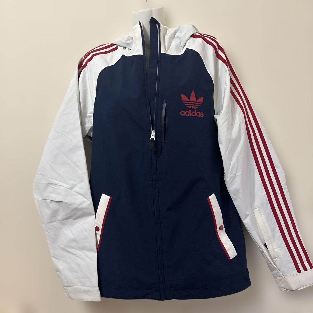 adidas スノボジャケット ネイビー/ホワイト
