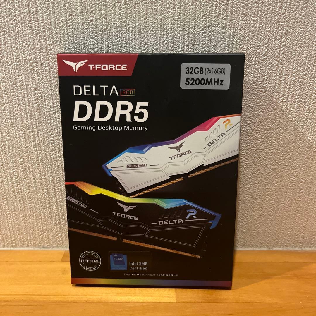 メモリー T-FORCE DELTA RGB DDR5 32GB 5200MHz