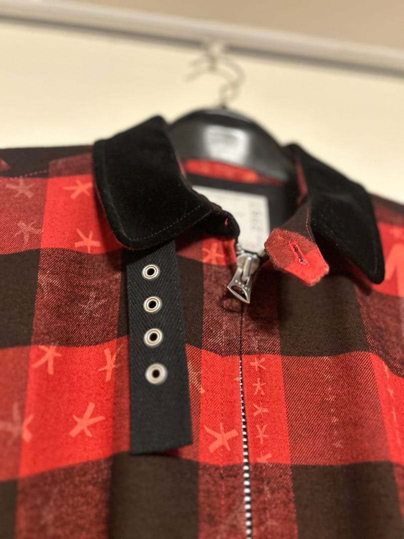 sacai × Eric Haze バッファローチェック ブルゾン