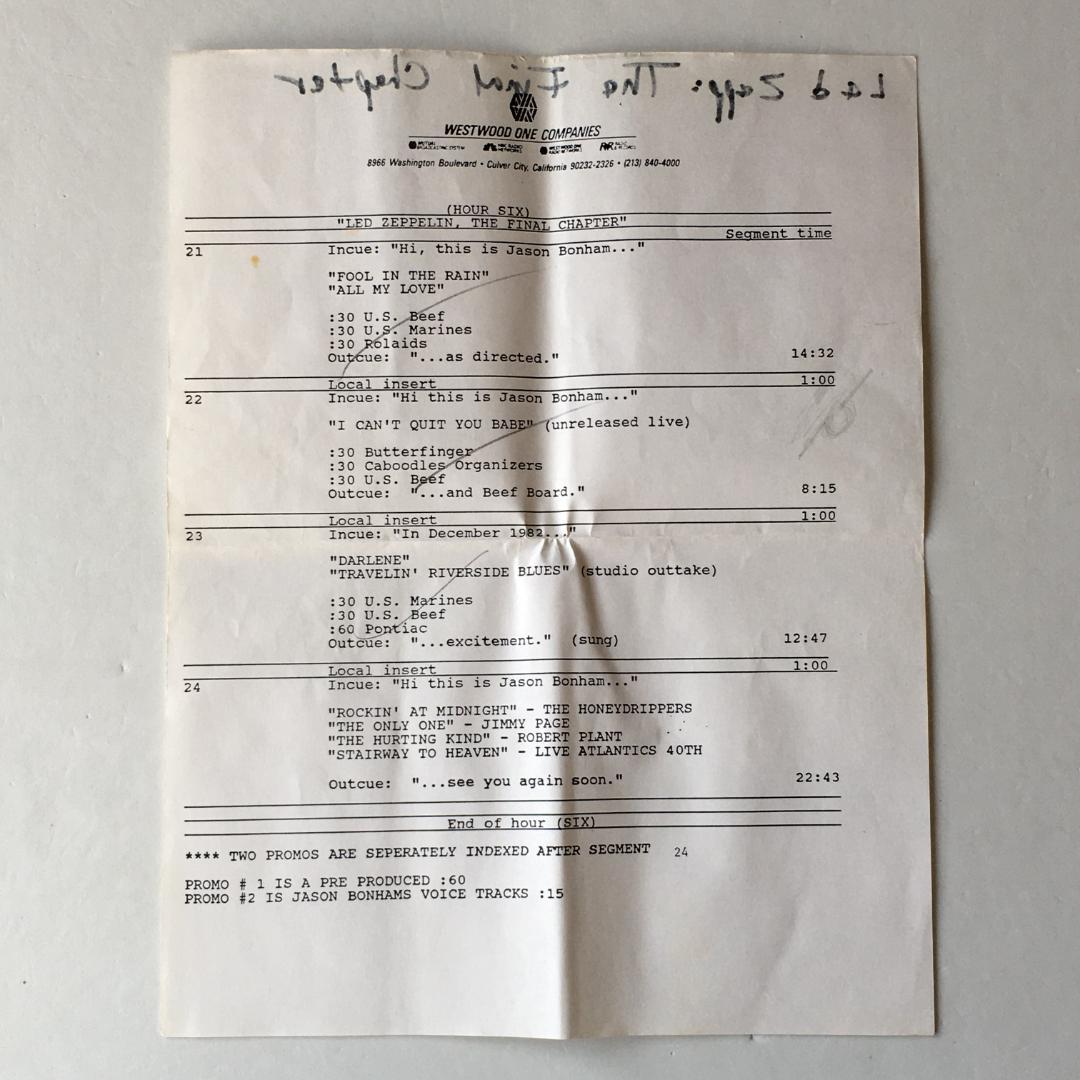 激レア オリジナル US Radio Disk LED ZEPPELIN 6CD