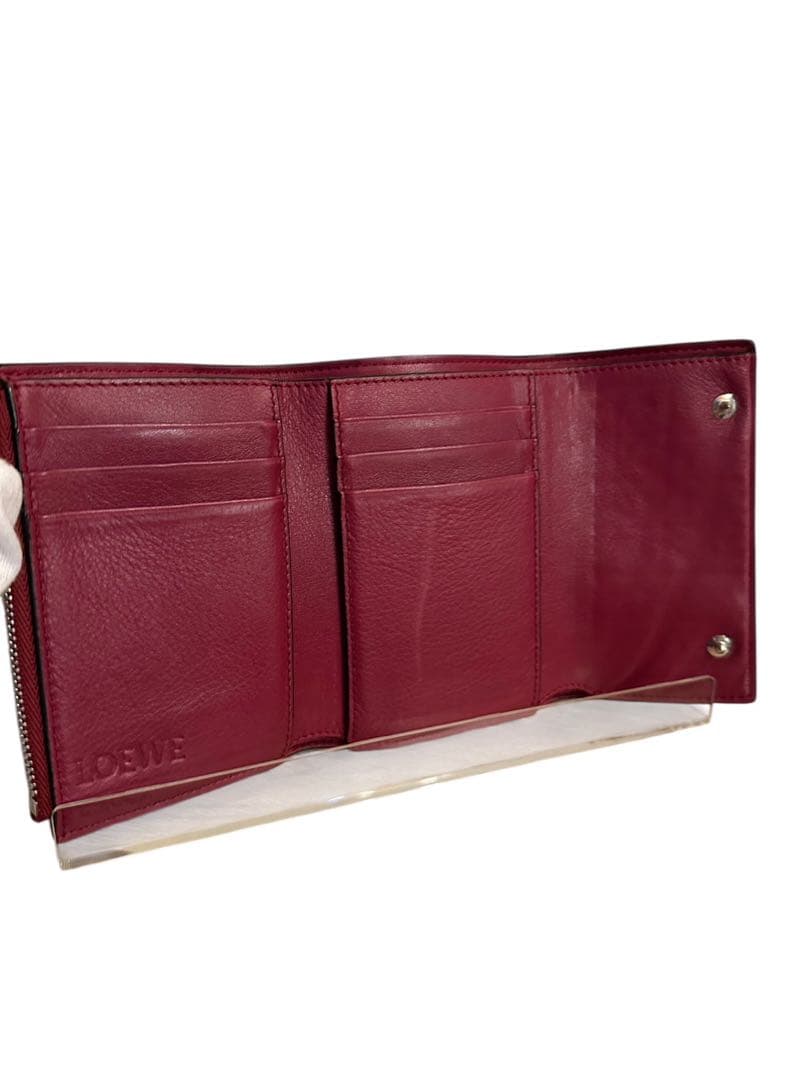 LOEWEロエベ 折財布 アナグラムリピート バーティカル ウォレット スモール