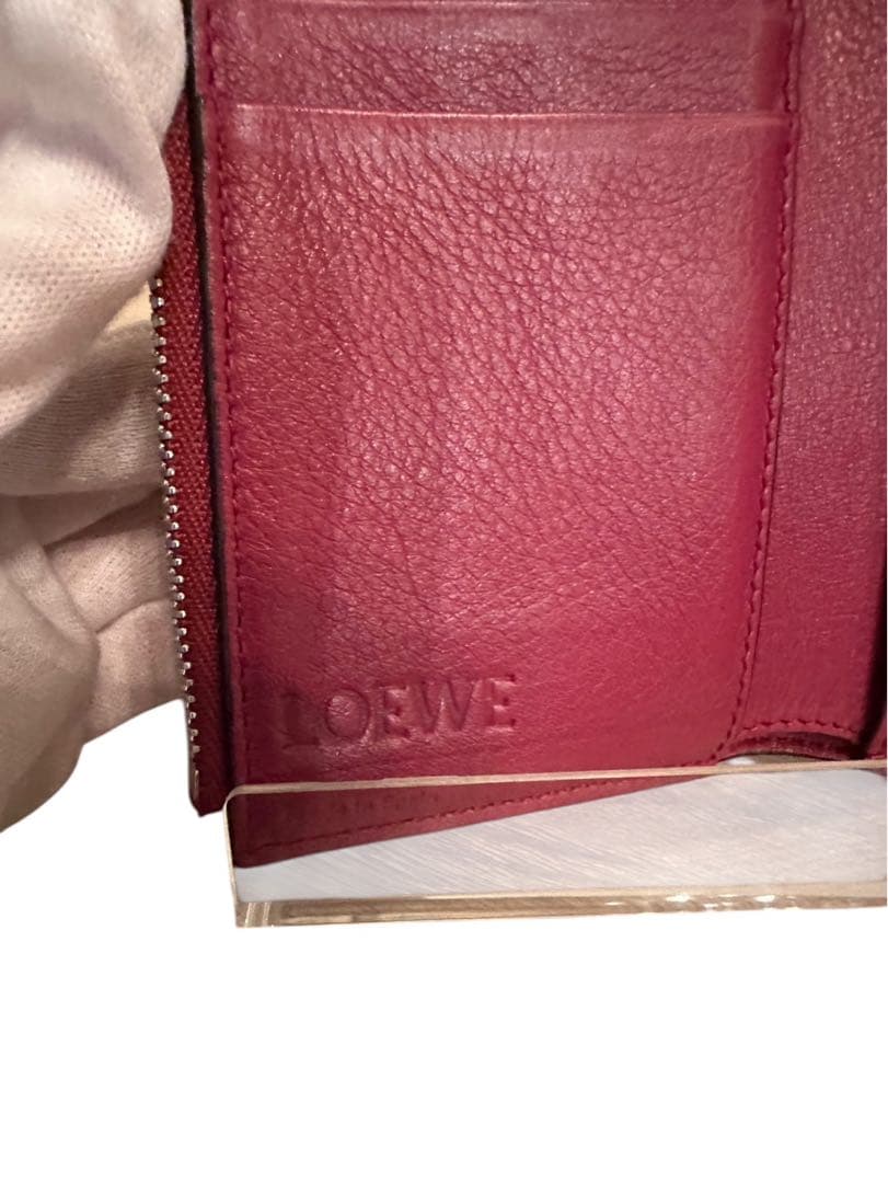 LOEWEロエベ 折財布 アナグラムリピート バーティカル ウォレット スモール