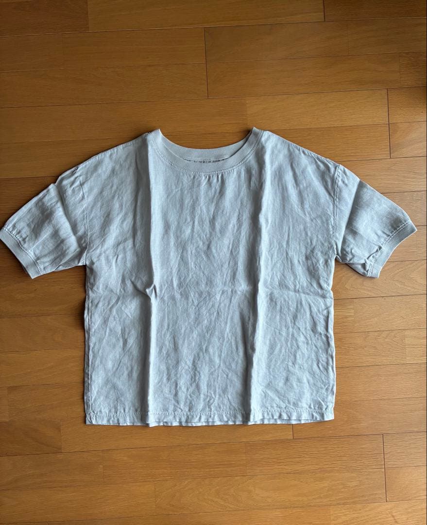 （年度末SALE］麻布Tシャツ　薄墨
