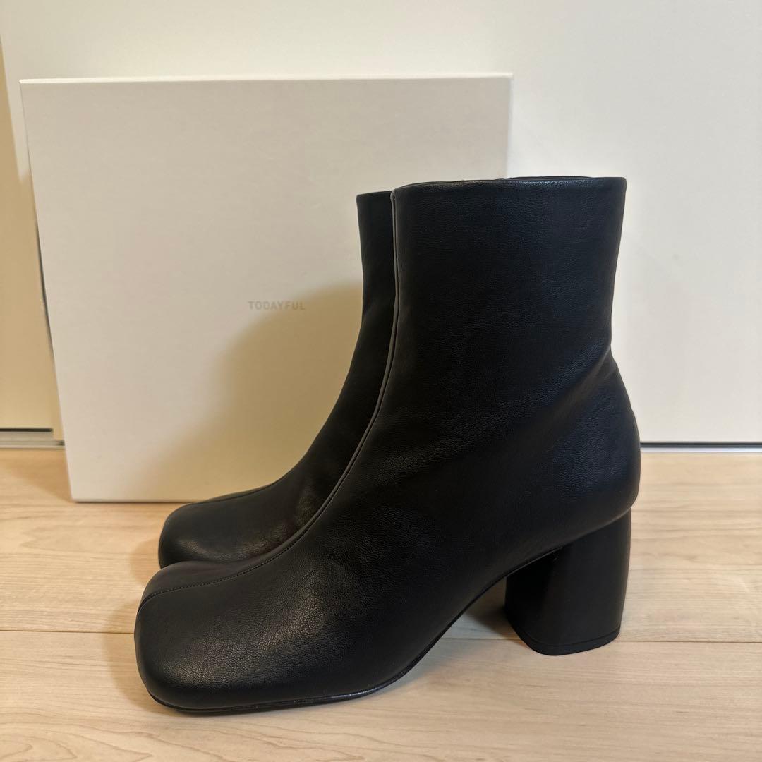 TODAYFUL Square Short Boots ブラック38