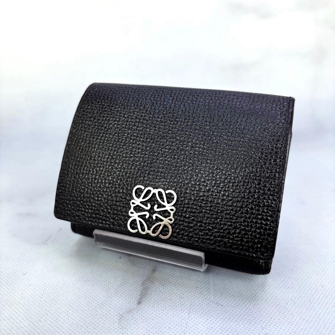 ⭐️極美品⭐️LOEWEアナグラム トライフォールド ウォレット三つ折り財布