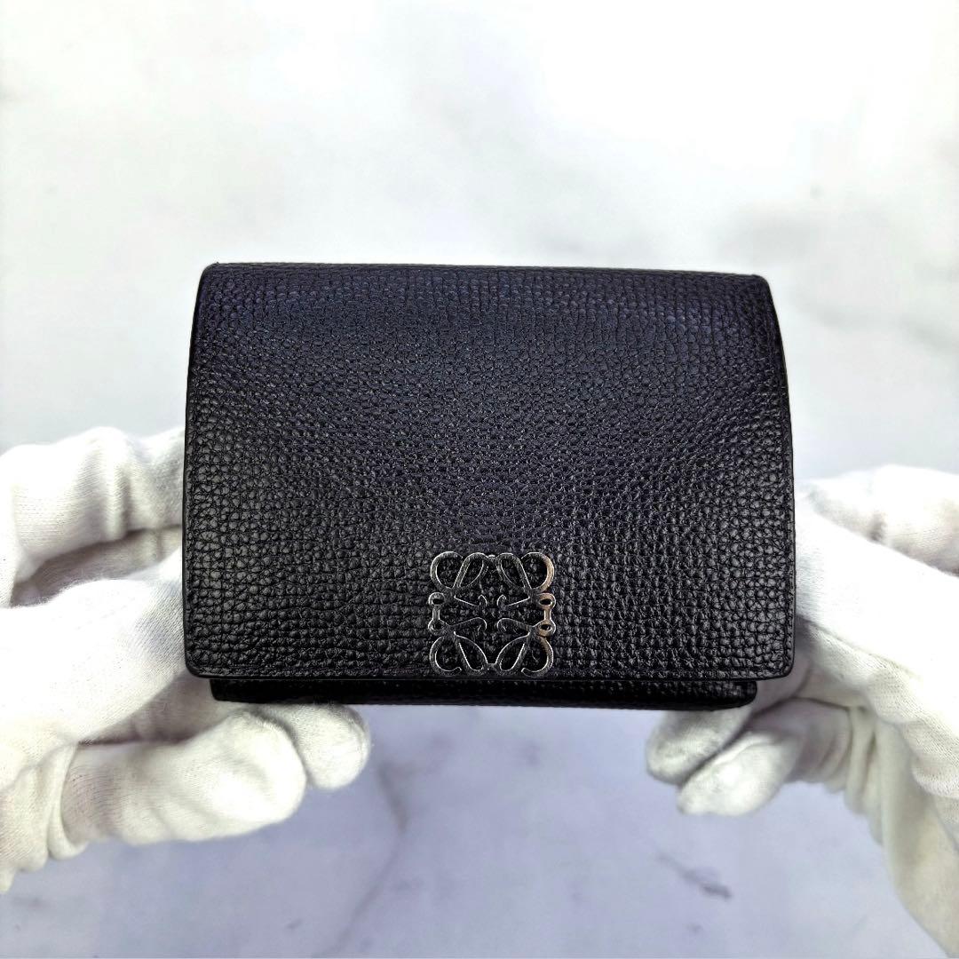 ⭐️極美品⭐️LOEWEアナグラム トライフォールド ウォレット三つ折り財布