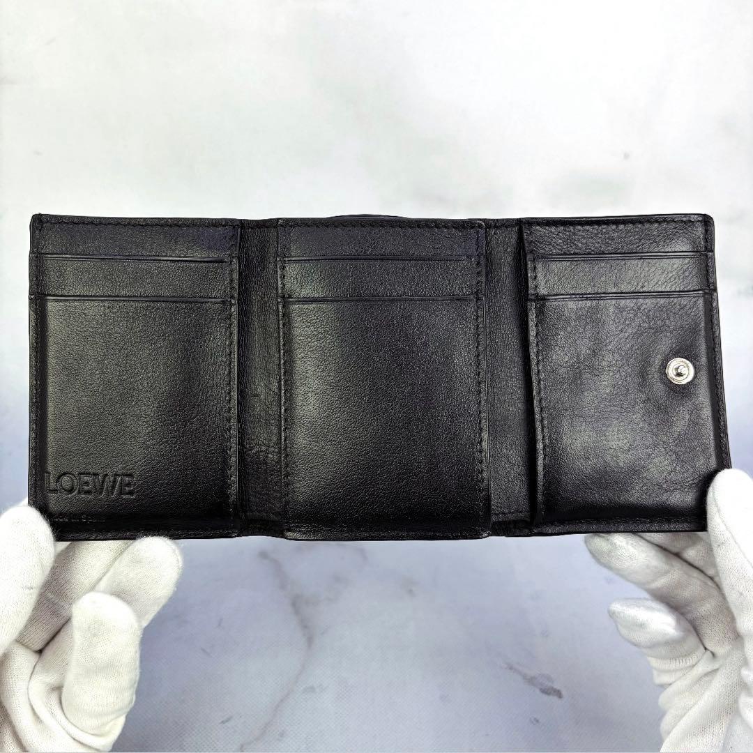 ⭐️極美品⭐️LOEWEアナグラム トライフォールド ウォレット三つ折り財布