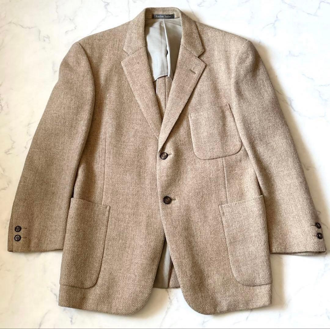 Harris Tweed ハリスツイード テーラードジャケット ベージュ系ウール