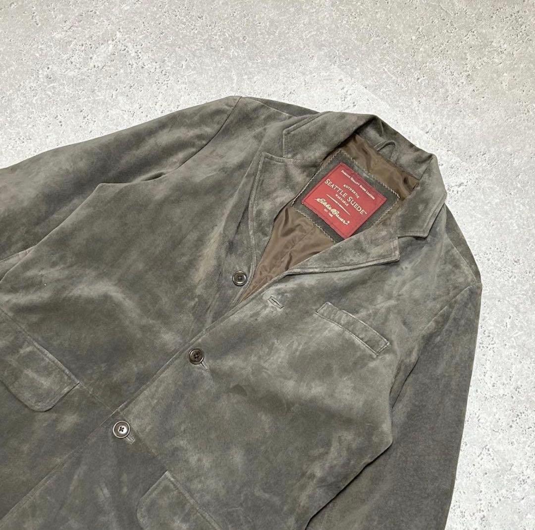 Eddie Bauer レザージャケット テーラード 豚革スエード アメカジ