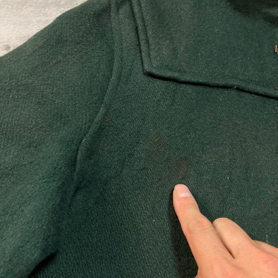 ダッフルコート DuffleCoat パーカー イングランド製 ウール 緑 XL