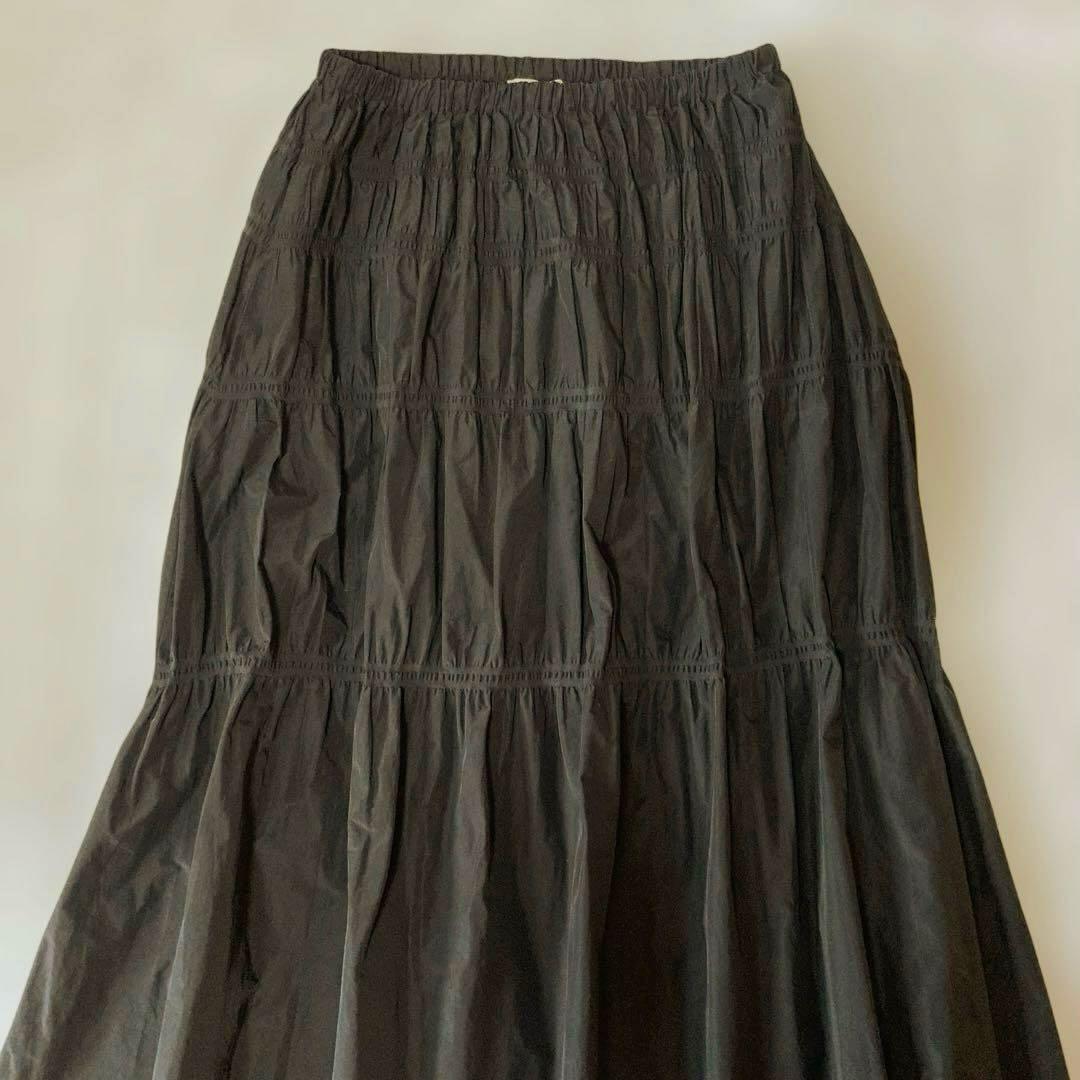 [美品]最終価格UNITED ARROWS タフタ スカート M 黒 送料込み