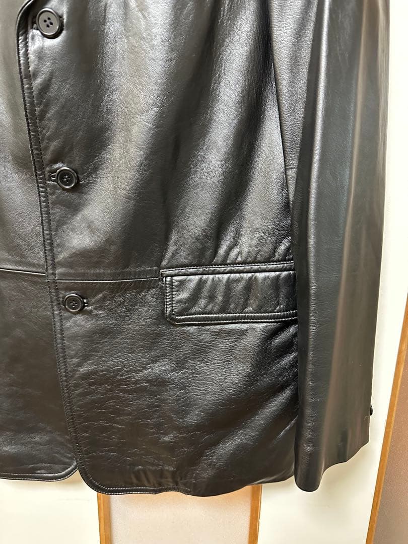【BALMAIN】レザージャケット 羊革 ブラック Mサイズ