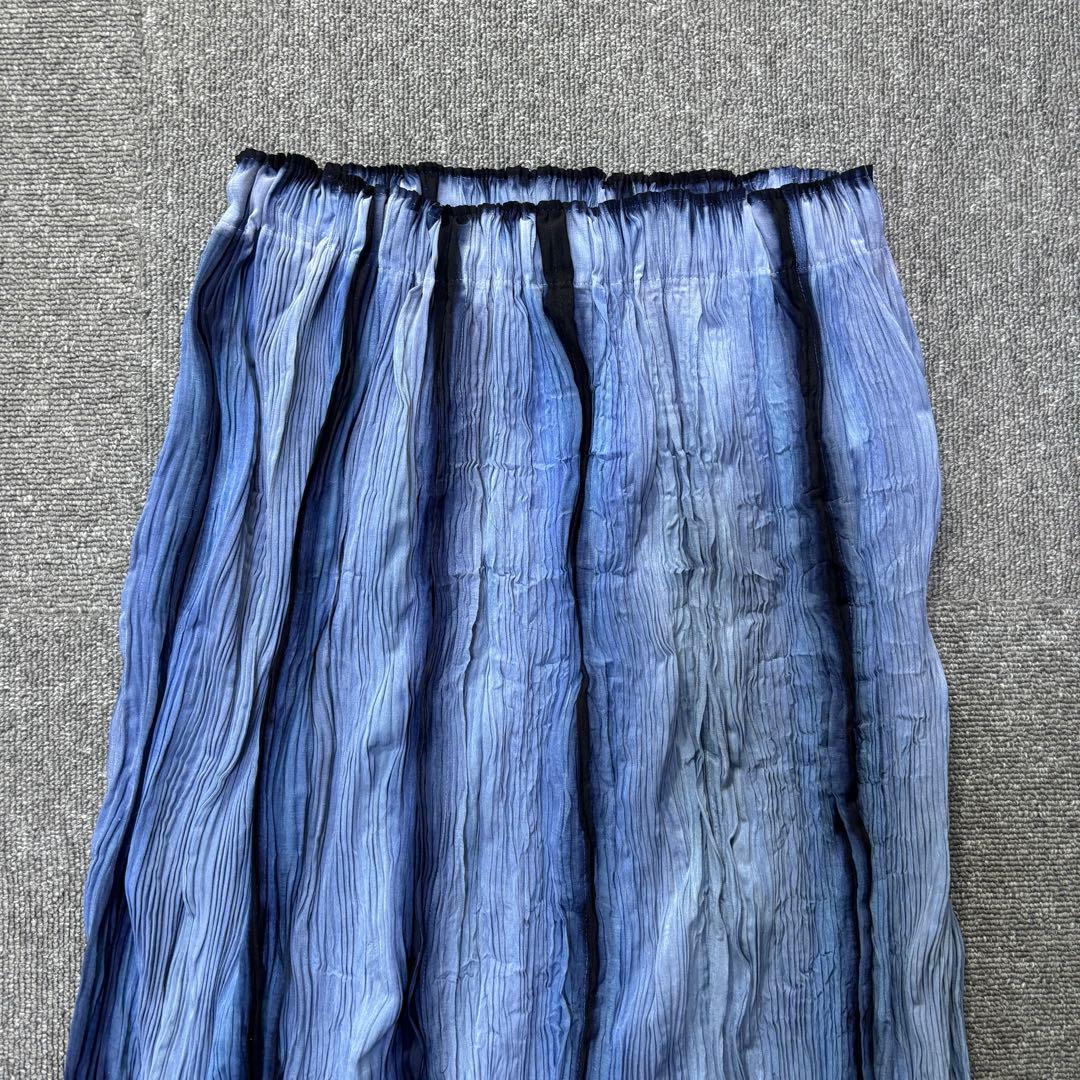 ISSEY MIYAKE FETE グラデーション プリーツスカート ブルー