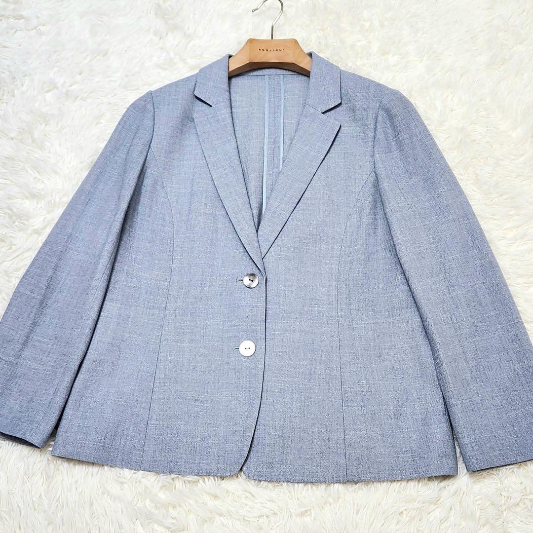 Leilian × Loro Piana リネン シルク テーラードジャケット