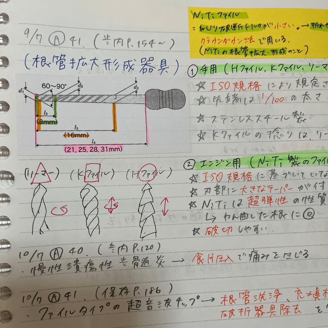 【全国1桁・首席ノート】歯科衛生士国試対策｜保存・歯内・歯周・補綴まとめ64P