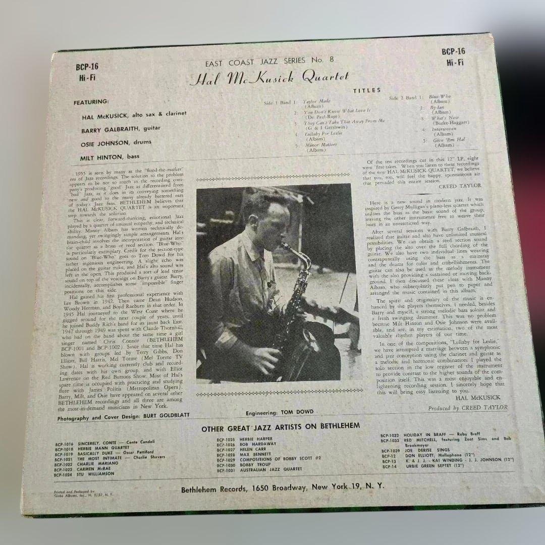 HAL MCKUSICK ハル マキュージック EAST COAST JAZZ