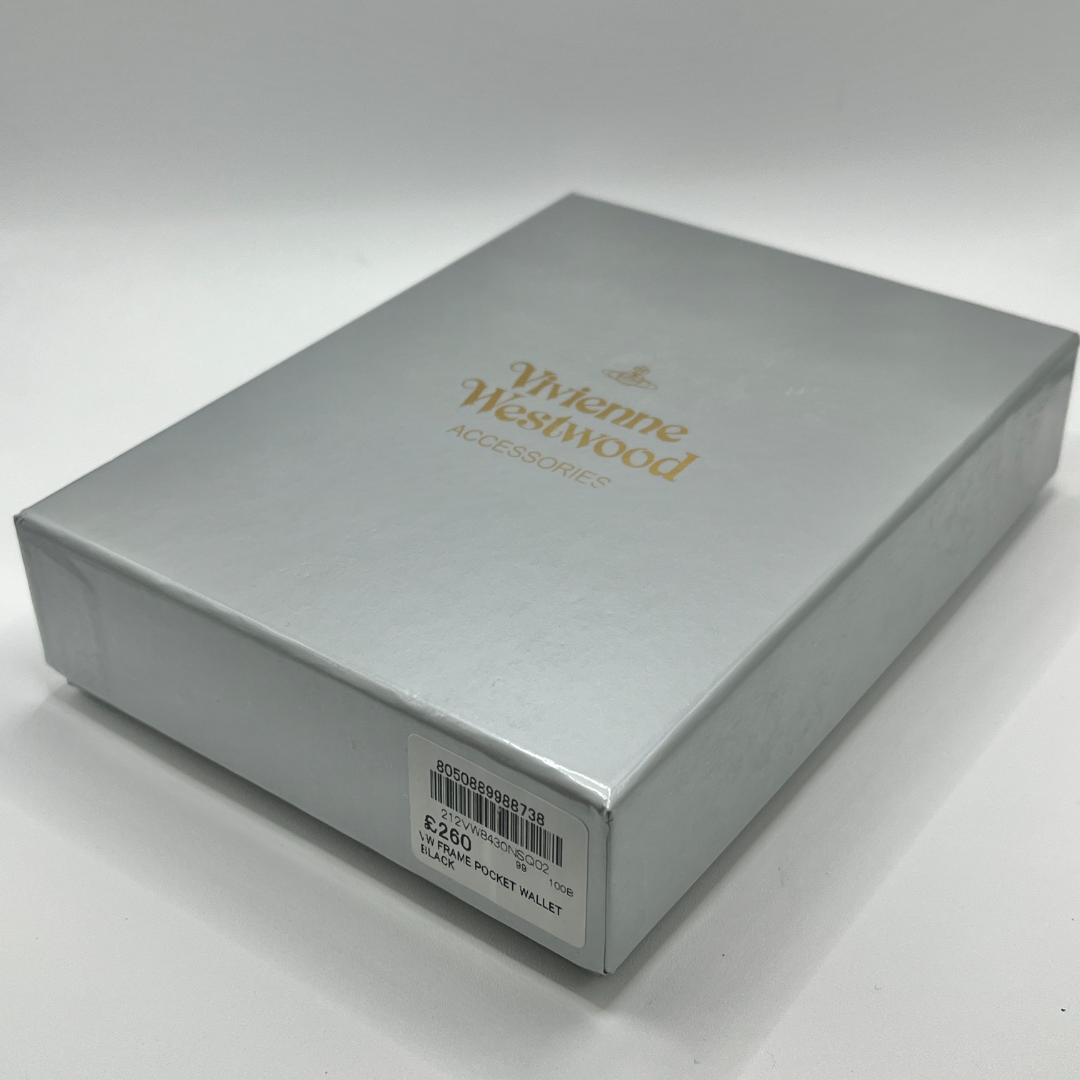 未使用 Vivienne Westwood 新品 がま口 黒 シンプル 折財布