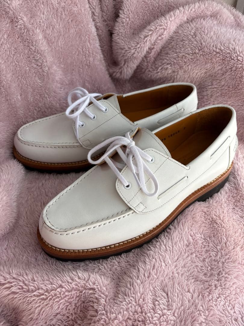 未使用★ジャランスリウァヤ サイズ7 BOAT SHOES 白 26㎝