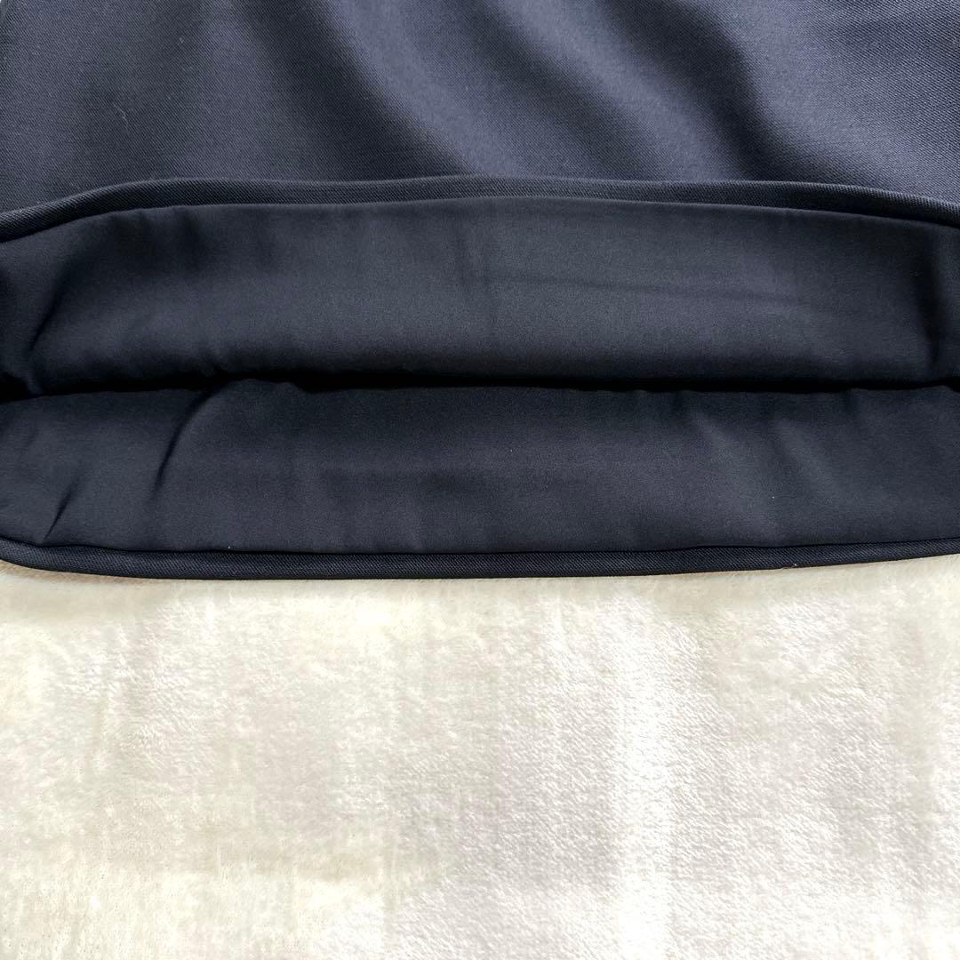 極美品 セオリー ニット ドッキングワンピース 膝丈 ハイネック フレア 黒 S