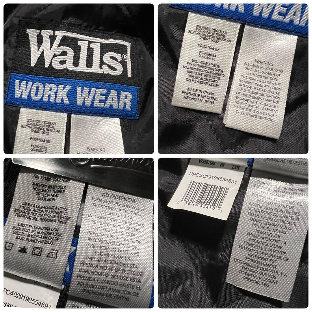 ひろし Wallsダックジャケット黒ワーク2XRビッグサイズ