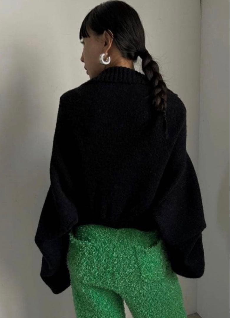 トップス AMERI TURN OVER KNIT CARDIGAN