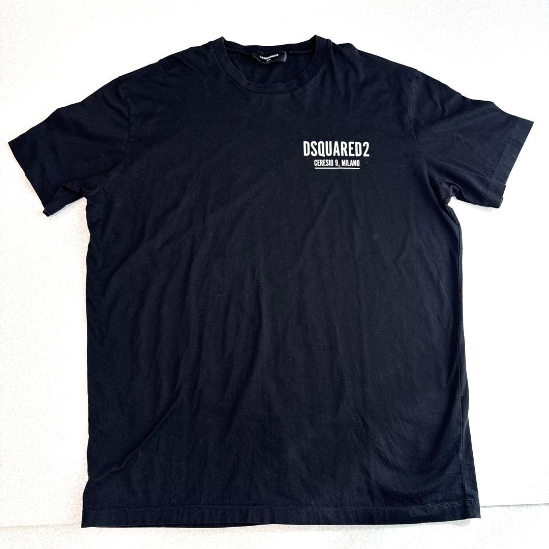 大きめサイズ美品⭐️DSQUARED2 ロゴTシャツ XXL ブラック