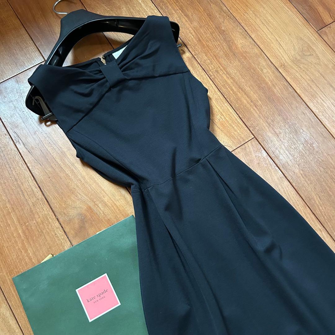 美品ケイトスペード　ワンピース　ブラック　リボン　Kate spade 4