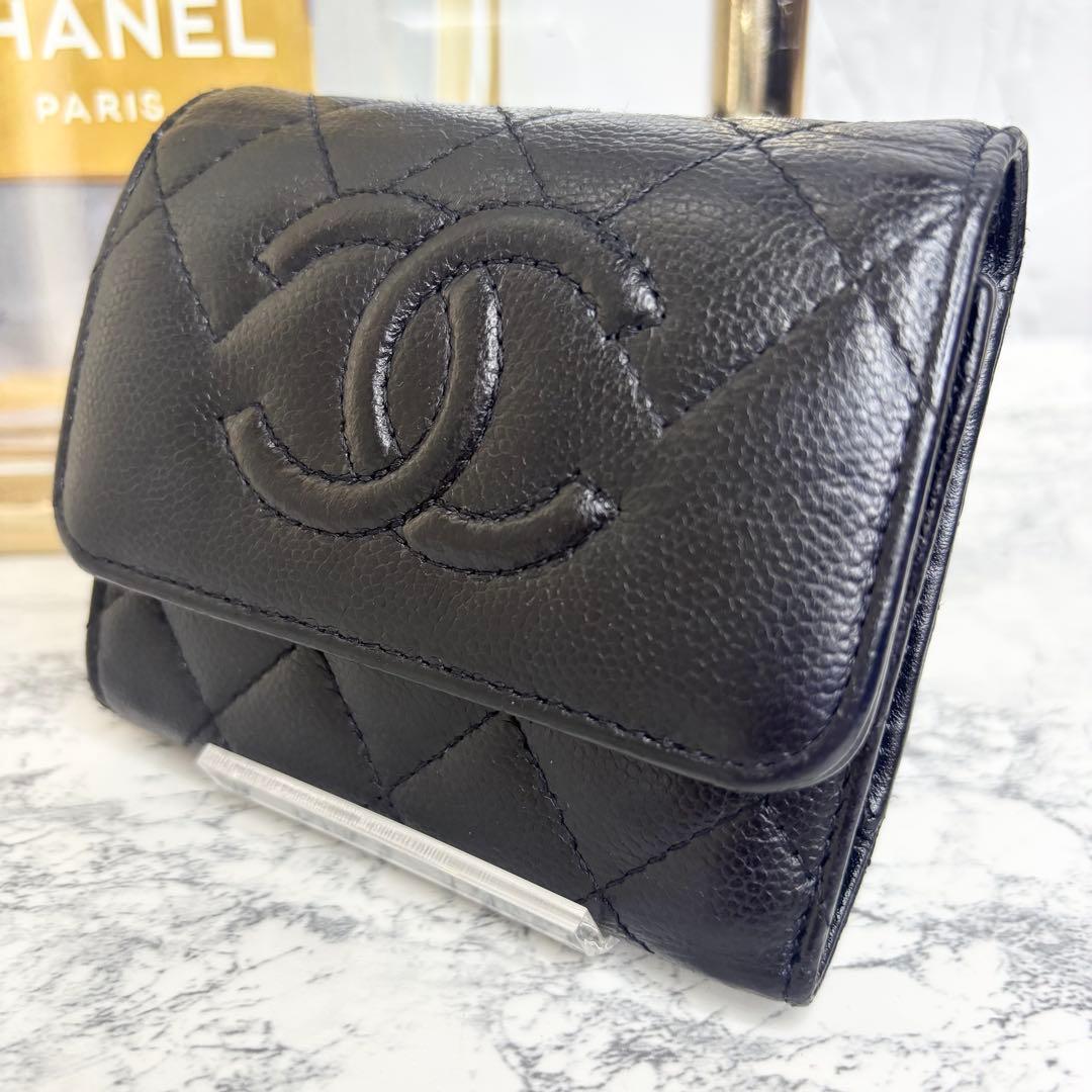 xx_xx 様　CHANEL 財布　三つ折り　マトラッセ　ココマーク