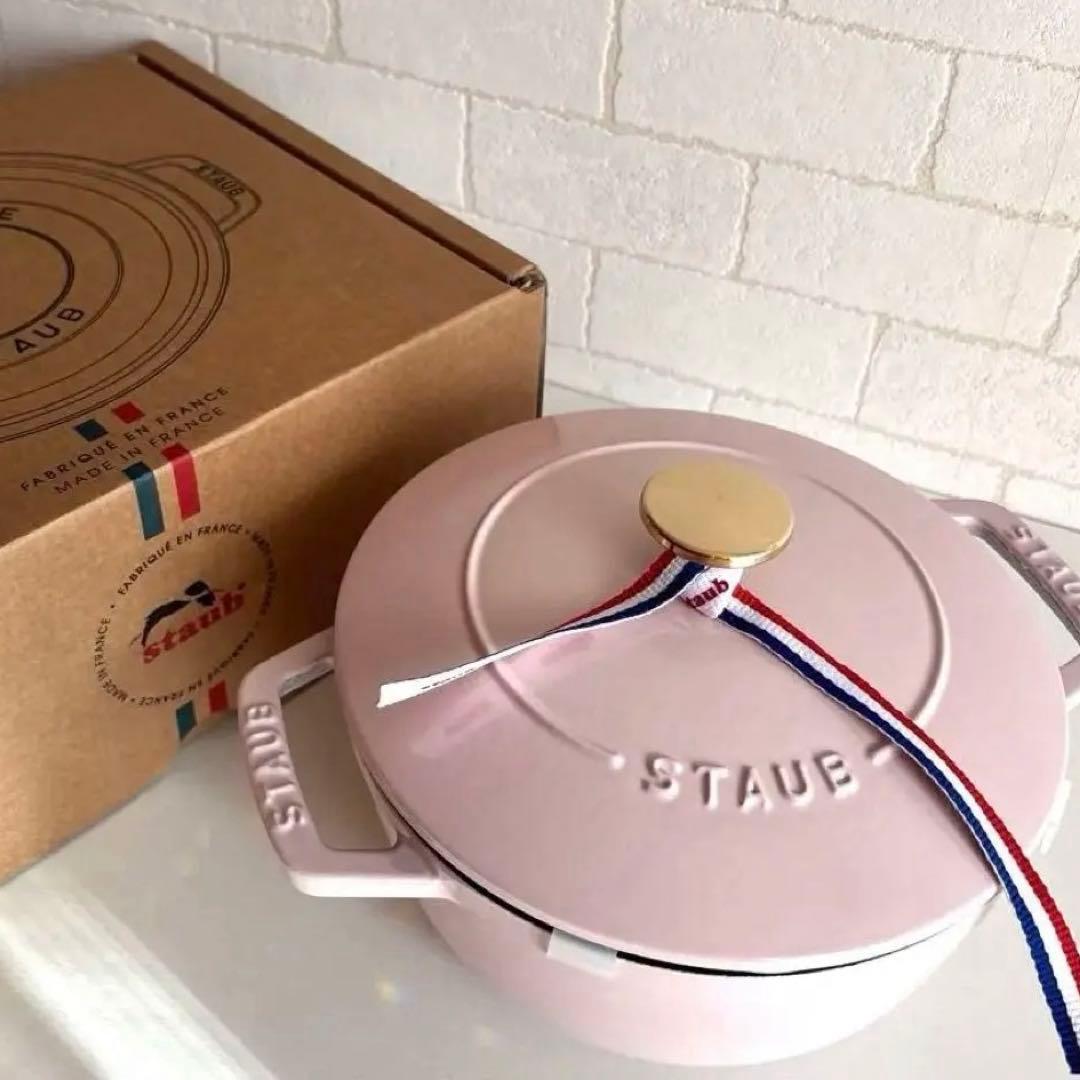 ストウブ ワナベＭ ✨️ソルベローズ 18cm 新生活に(* 'ᵕ' )☆