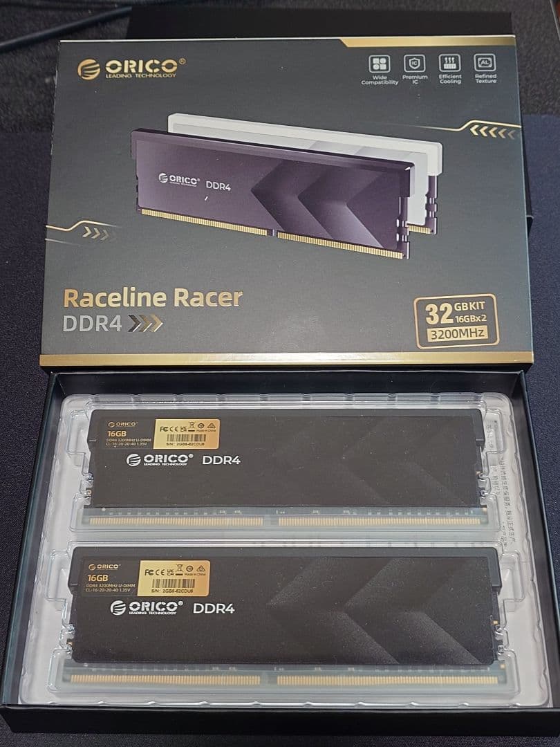 ORICO DDR4 32G(16Gx2) 3200MHz メモリー