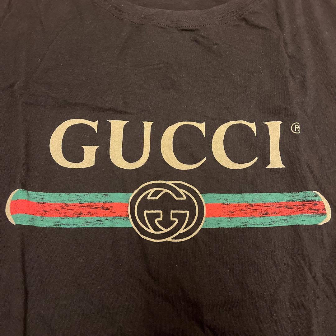 GUCCI グッチ　Tシャツ　ロゴ　ブラック　シェリーライン