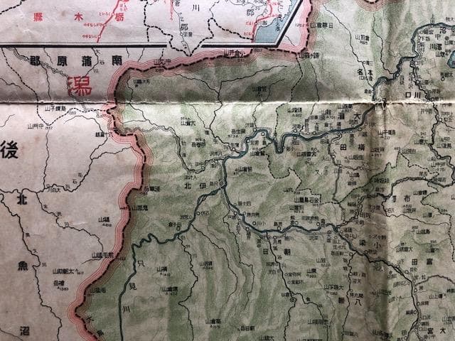 福島県地図 大正14年 東宮御成婚記念 古地図 e211y126