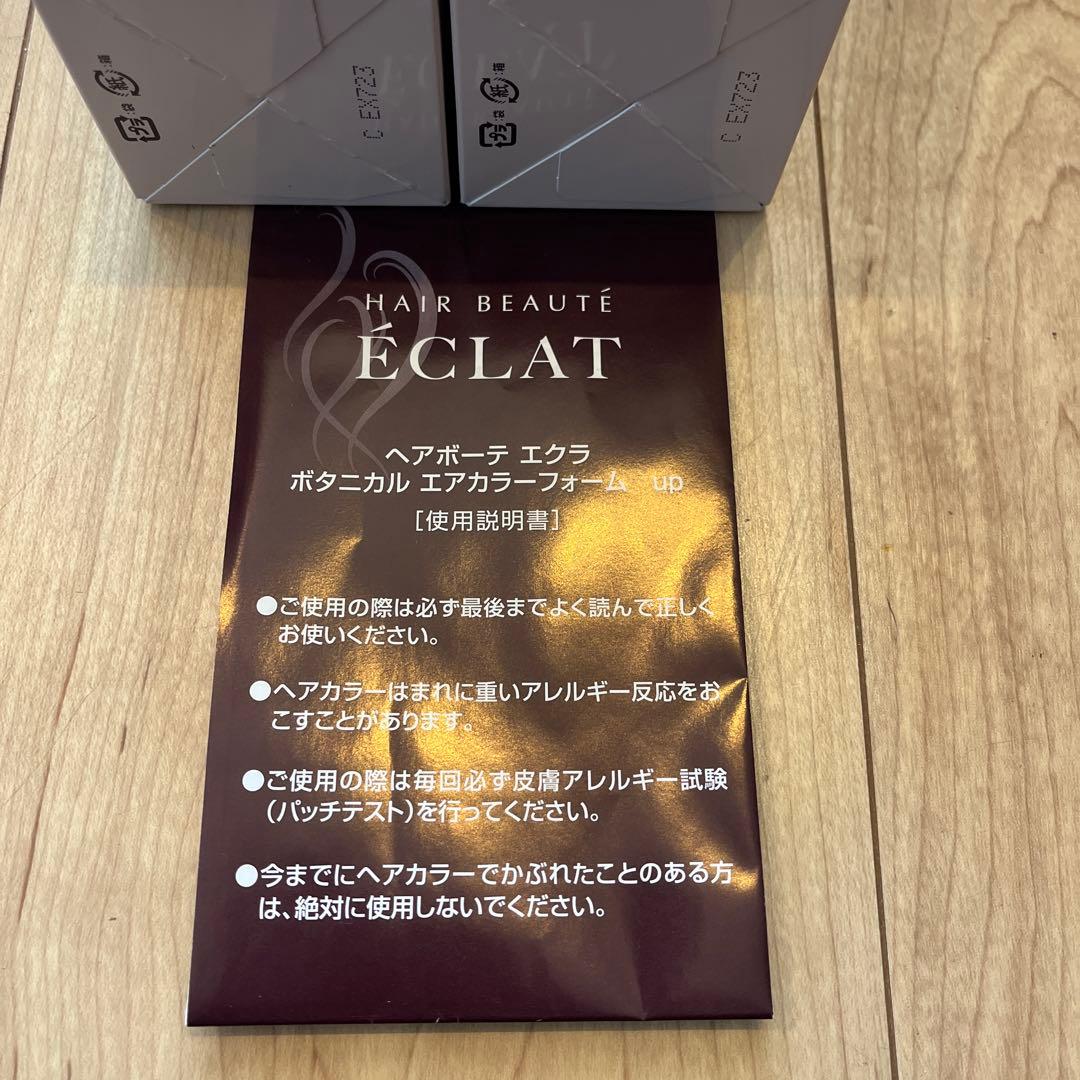 未使用:ヘアボーテエクラ ボタニカル エアカラーフォーム ダークブラウン　２本