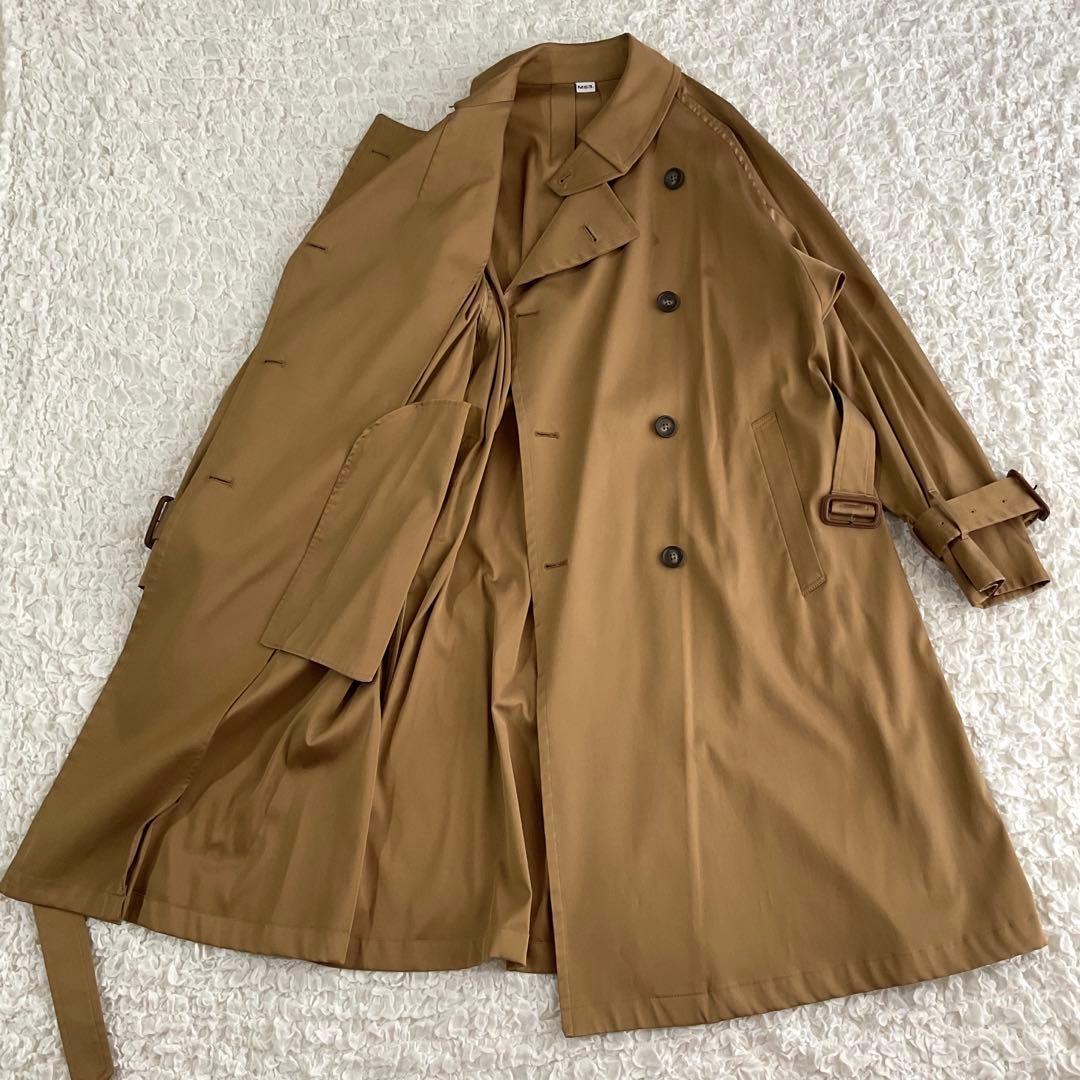 【美品】M53.　エムゴーサン　トレンチコート　ダブル　ロング　MA-004
