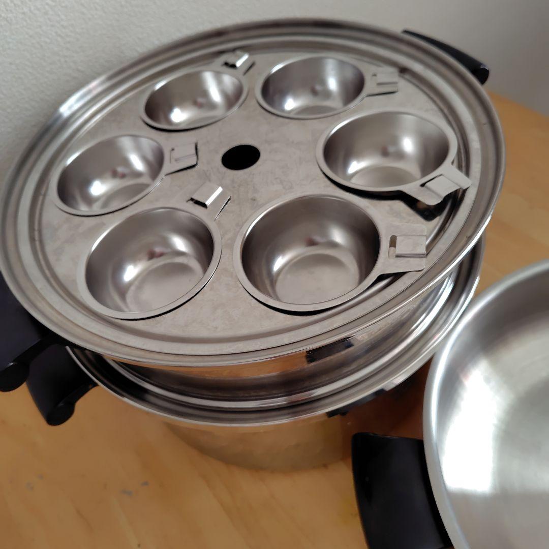 アムウェイ・ステンレス鍋　ドーム　蒸し器　フライパン　スティーマー