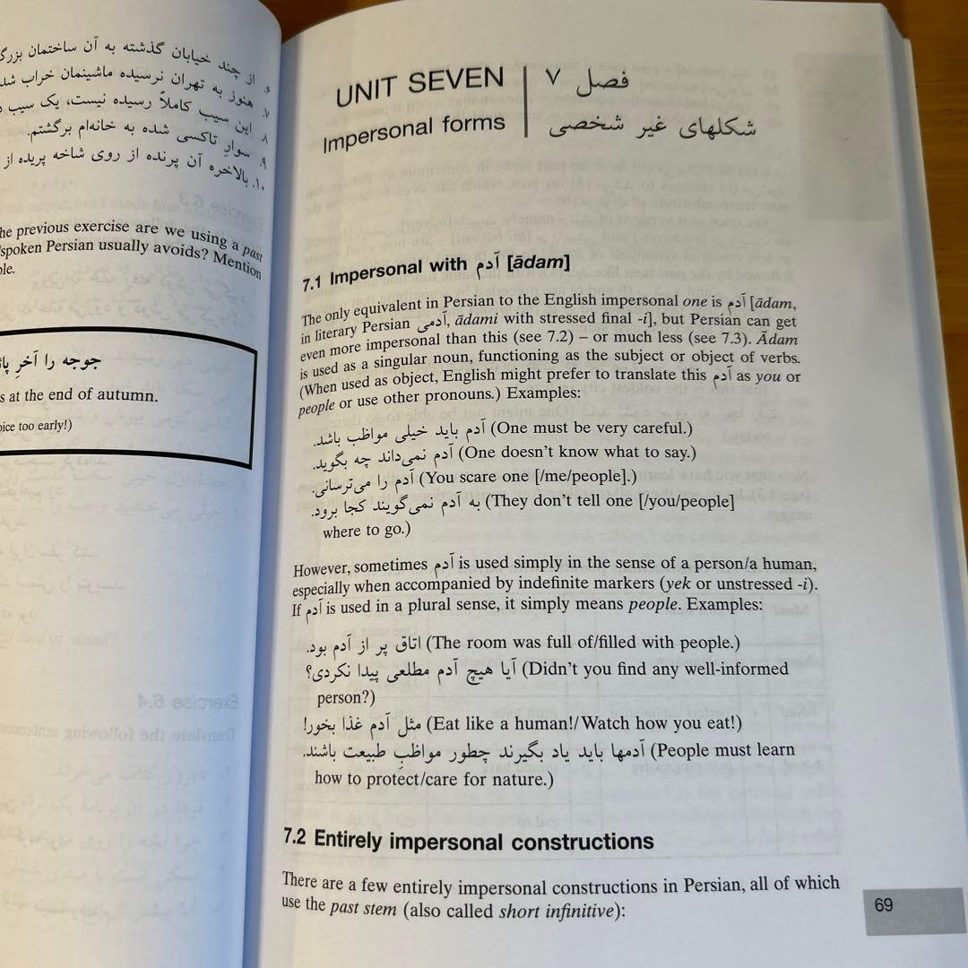 語学・辞書・学習参考書 Intermediate Persian grammar workbook