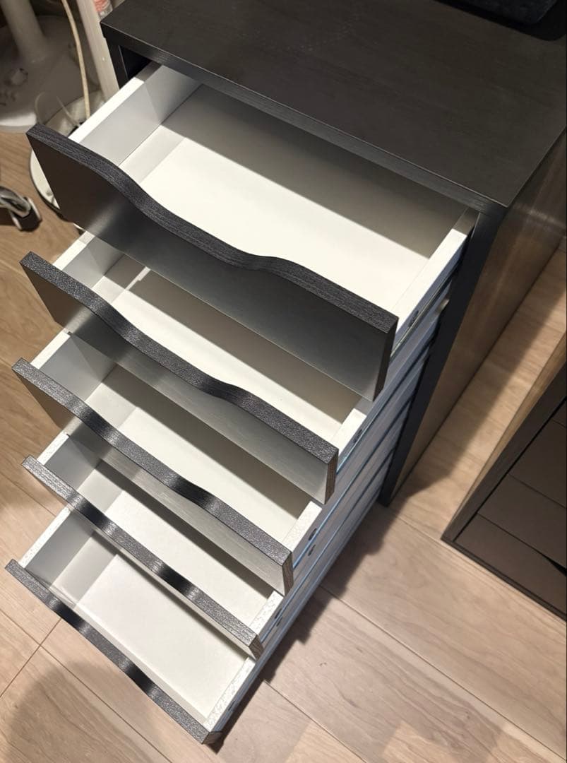【美品】IKEA ALEX ブラックブラウン&ラッギサル4つセット