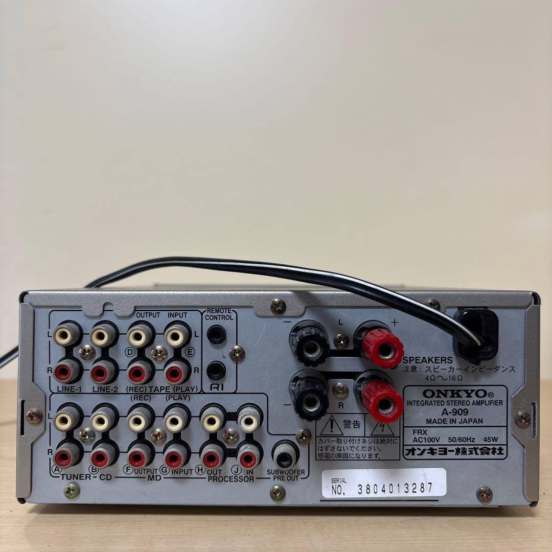 ONKYOインテグレーテッド　ステレオアンプ A-909