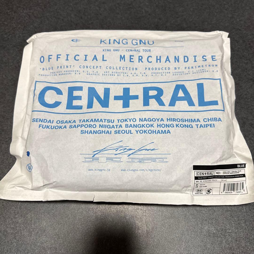 King Gnu CEN＋RAL KG KINCHAKU POUCH [ブルー]