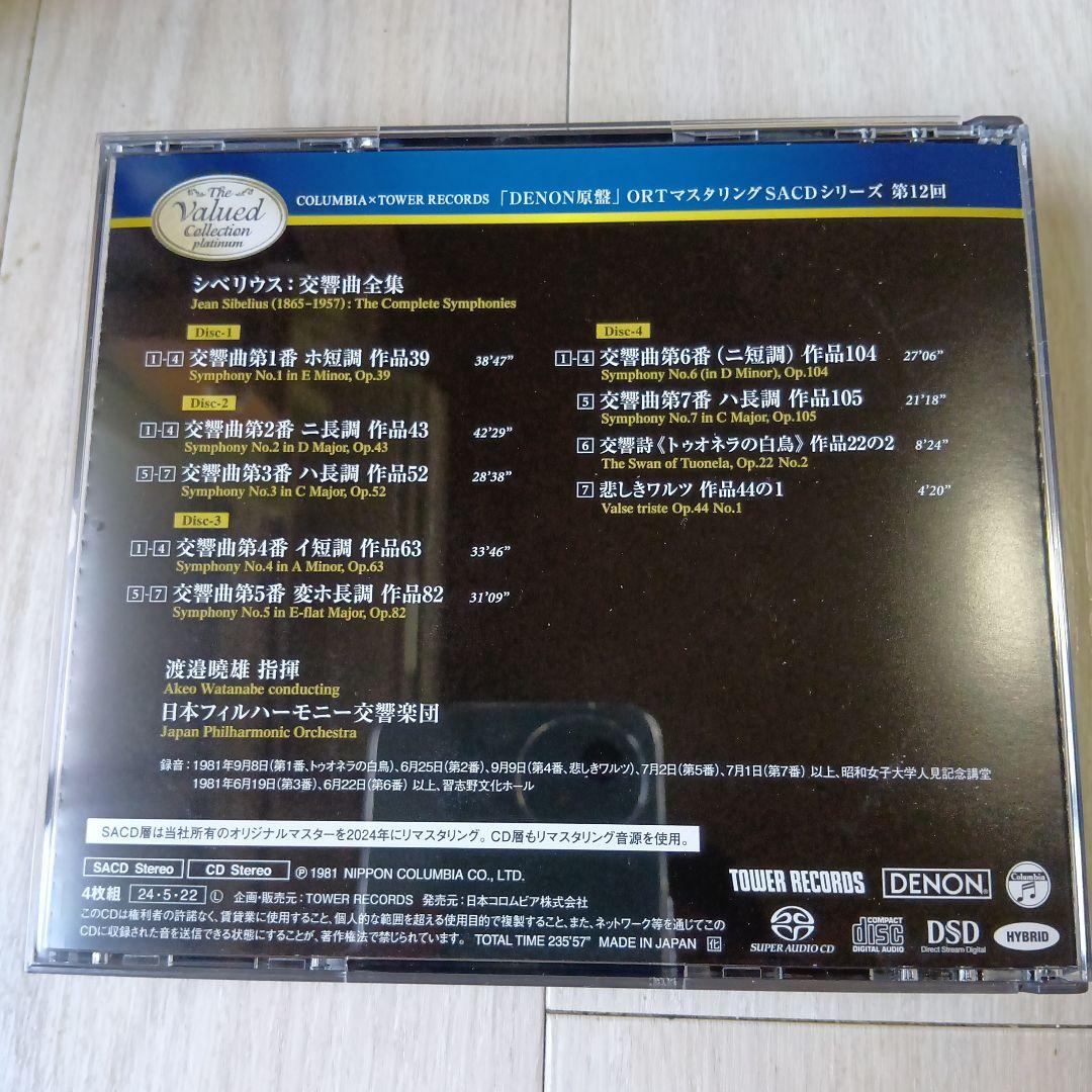 SACD　渡邉曉雄　シベリウス:交響曲全集 　渡辺暁雄　80年代