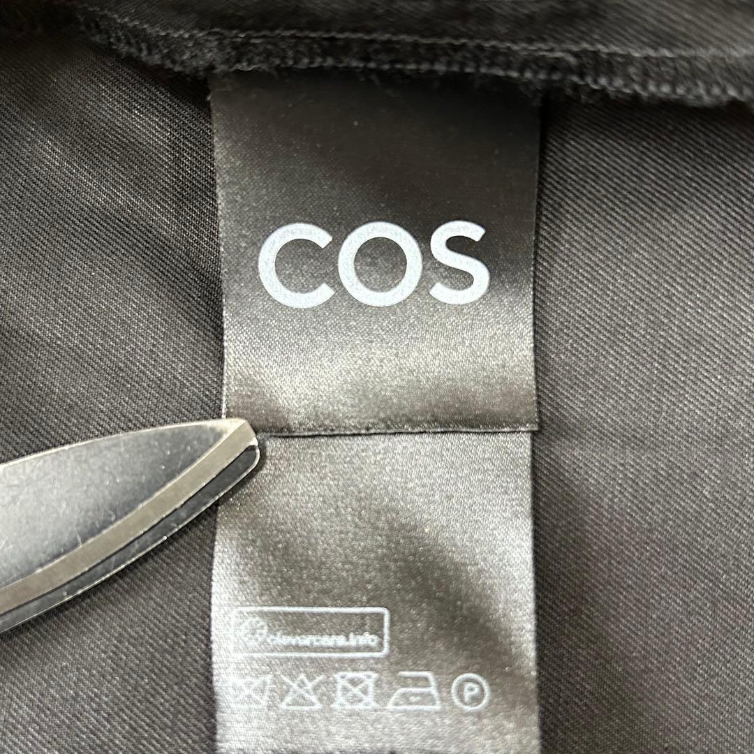 【COS】ツイルジップアップシャツ　リラックスフィット リヨセル混