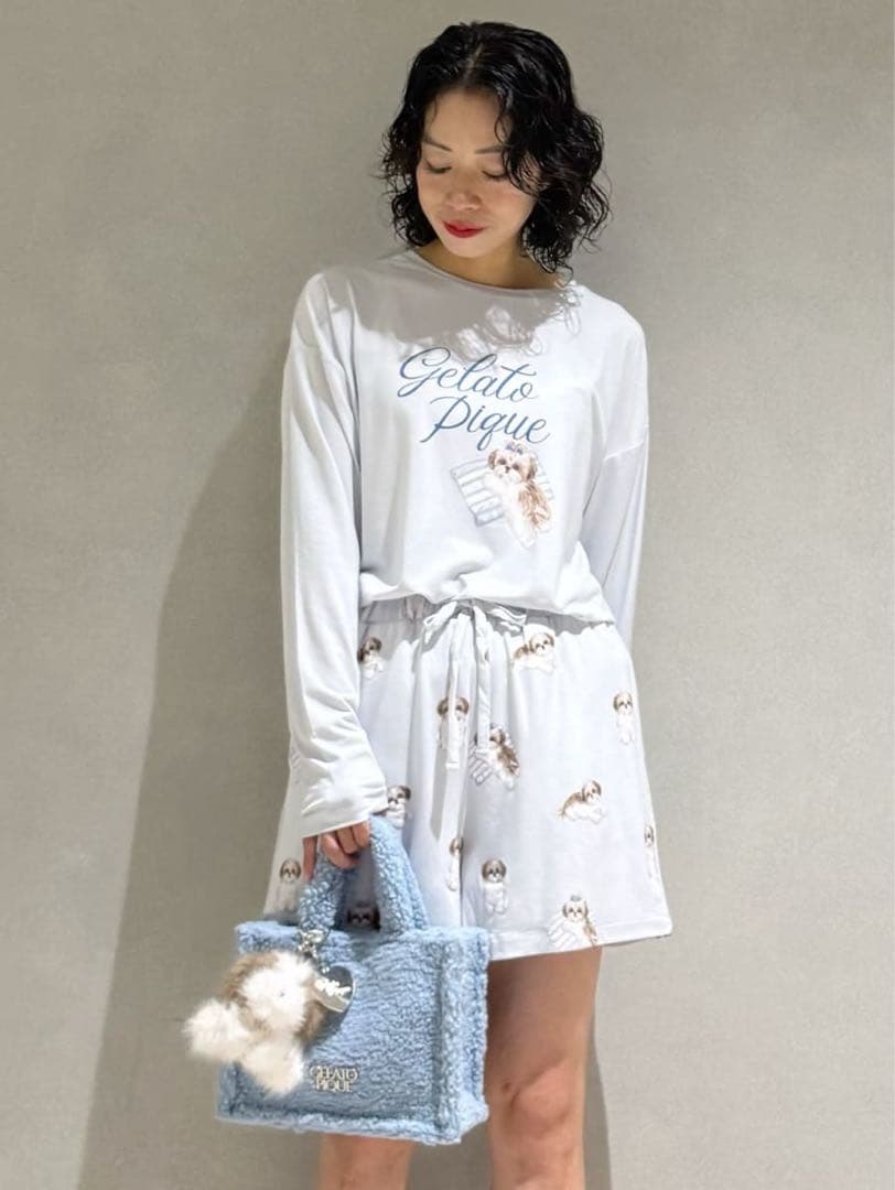 ＊未開封＊シーズー ワンポイント ロンT シーズー柄 ショートパンツ 上下セット