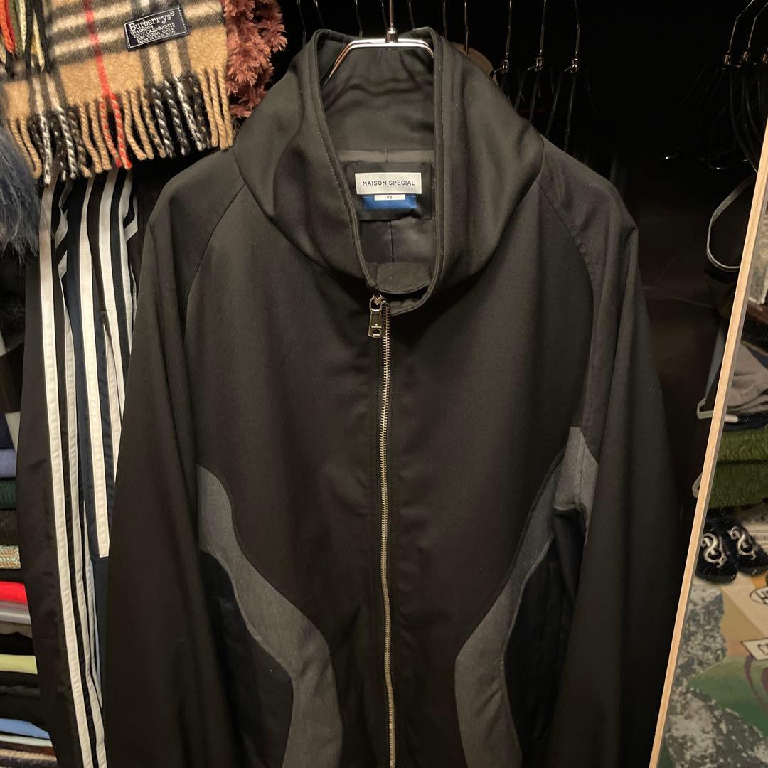 Wool Mixed Prime-Over Track Jacket ネイビー