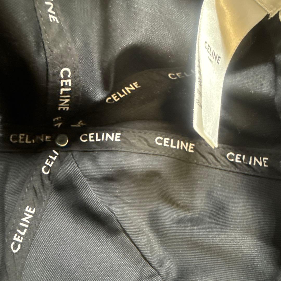 CELINE ブラック ロゴキャップ