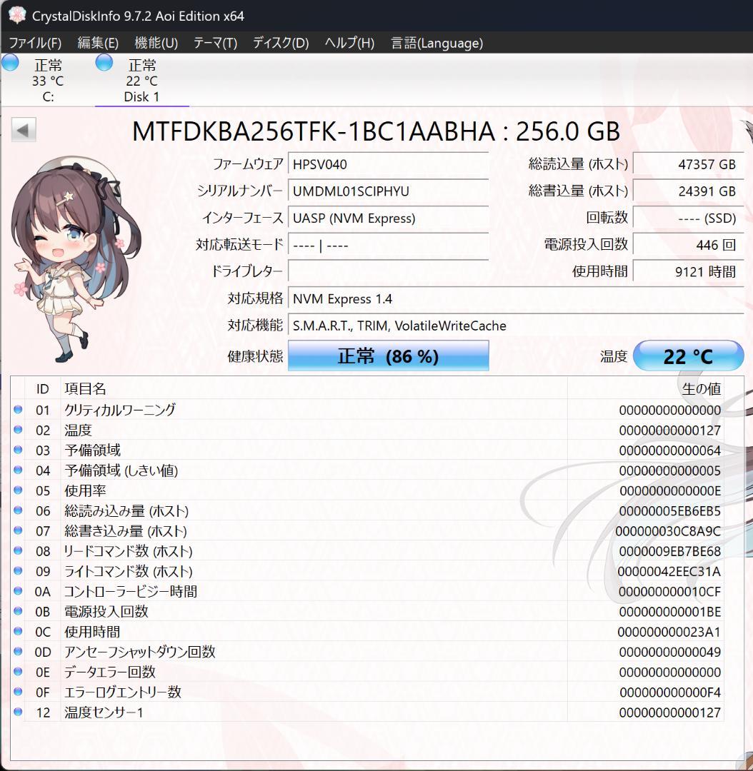 動作確認済み 2枚セット Micron NVMe 256GB SSD