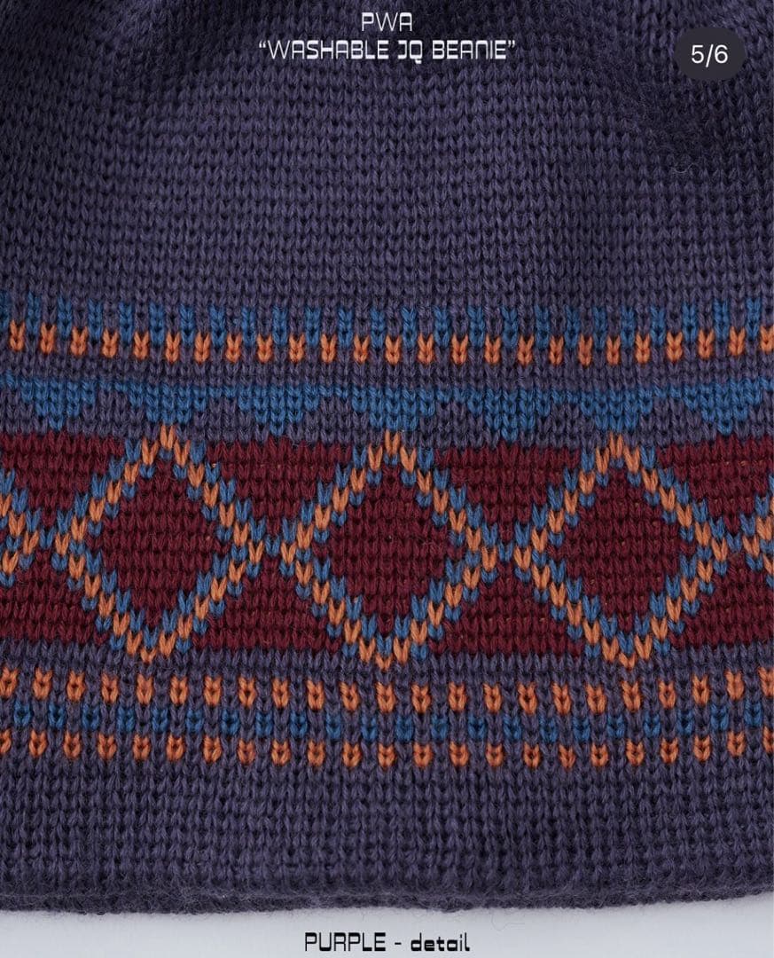 PWA Washable JQ Beanie パープル