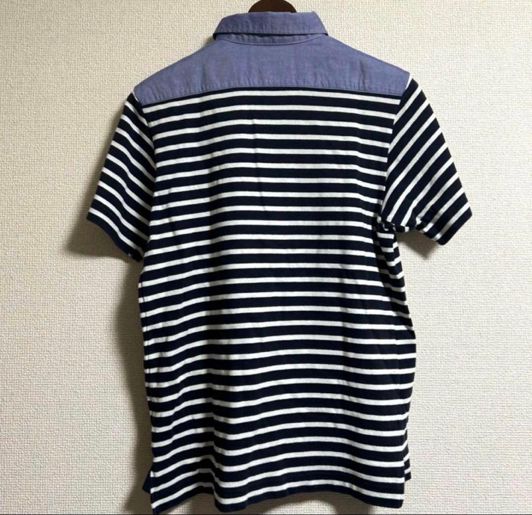 sacai サカイ　フェイクレイヤード シャツドッキング　ボーダーTシャツ
