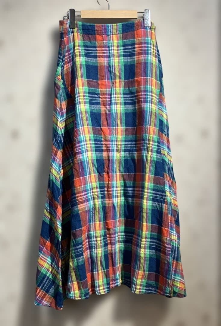 25SS POLO RALPH LAUREN マドラスチェックロングスカート