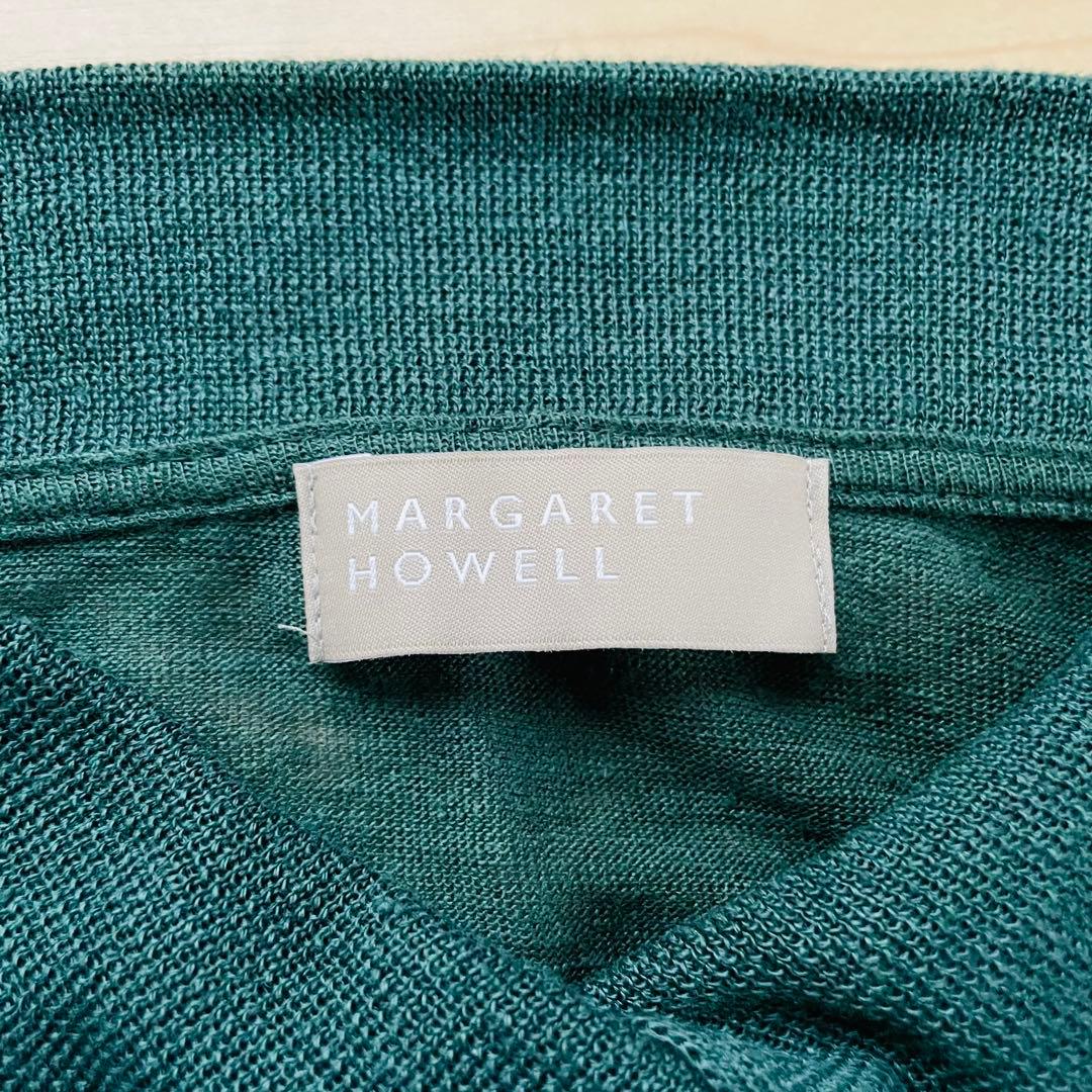 マーガレットハウエル　LINEN JERSEY POLO グリーン　22SS